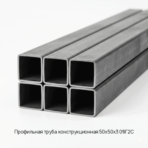 Профильная труба конструкционная 50х50х3 09Г2С длина 6 м ГОСТ 30245-2003