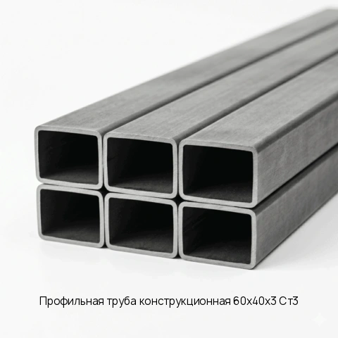 Профильная труба конструкционная 60х40х3 Ст3 длина 6 м ГОСТ 13663-86