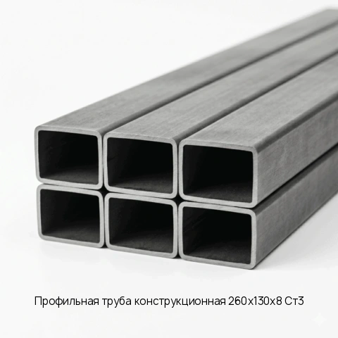 Профильная труба конструкционная 260х130х8 Ст3 длина 6 м ГОСТ 30245-2003