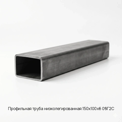 Профильная труба низколегированная 150х100х6 09Г2С длина 12 м ГОСТ 8639-82