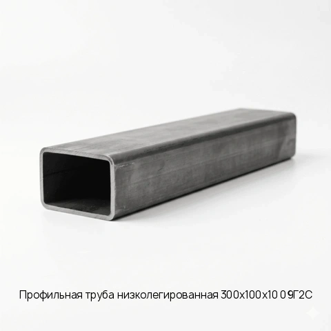 Профильная труба низколегированная 300х100х10 09Г2С длина 12 м ГОСТ 8639-82