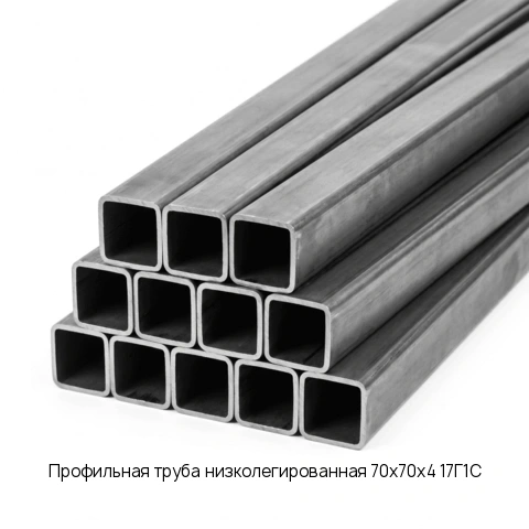 Профильная труба низколегированная 70х70х4 17Г1С длина 12 м ГОСТ 30245-2003