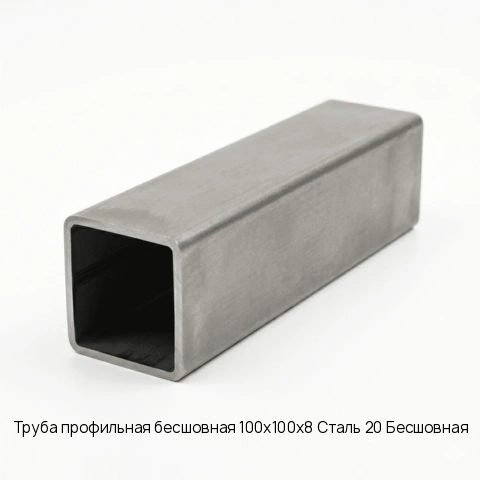 Труба профильная бесшовная 100х100х8 Сталь 20 Бесшовная ГОСТ 8645-68
