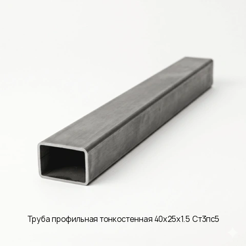 Труба профильная тонкостенная 40х25х1.5 Ст3пс5 длина 6 м ГОСТ 30245-2003