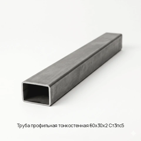 Труба профильная тонкостенная 60х30х2 Ст3пс5 длина 6 м ГОСТ 30245-2003