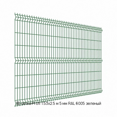 3D сетка Profi 1.53х2.5 м 5 мм RAL 6005 зеленый