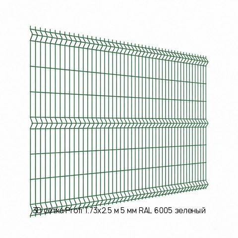 3D сетка Profi 1.73х2.5 м 5 мм RAL 6005 зеленый