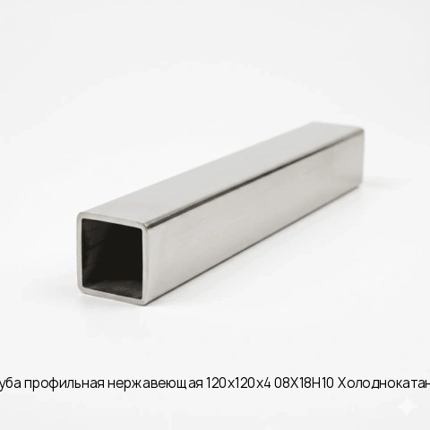 Труба профильная нержавеющая 120х120х4 08Х18Н10 Холоднокатаная длина 12 м ГОСТ 30245-2003