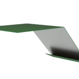 Планка карнизная 75х70х2000 RAL 6005 полимерное покрытие