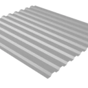 Профнастил С21 RAL 9006 бело-алюминиевый 0.45 мм полимерное покрытие