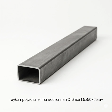 Труба профильная тонкостенная Ст3пс5 1.5х50х25 мм