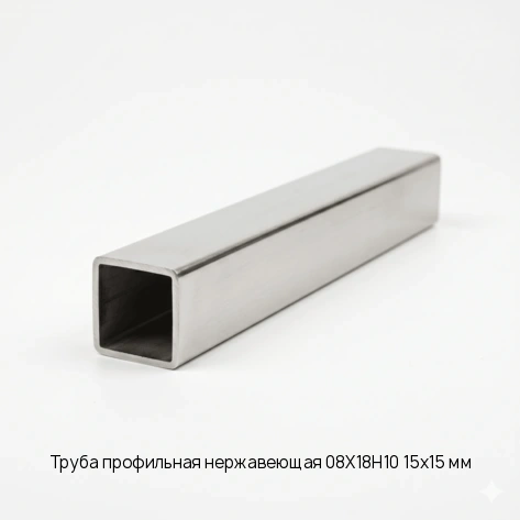 Труба профильная нержавеющая 08Х18Н10 15х15 мм