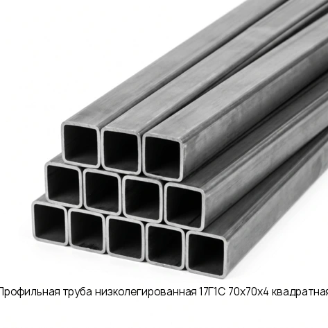 Профильная труба низколегированная 17Г1С 70х70х4 квадратная