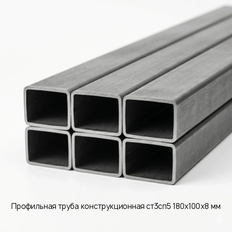Профильная труба конструкционная ст3сп5 180х100х8 мм