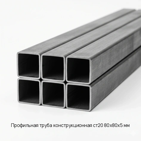 Профильная труба конструкционная ст20 80х80х5 мм