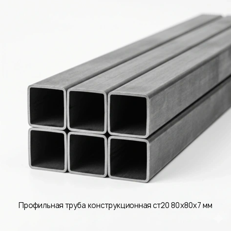 Профильная труба конструкционная ст20 80х80х7 мм