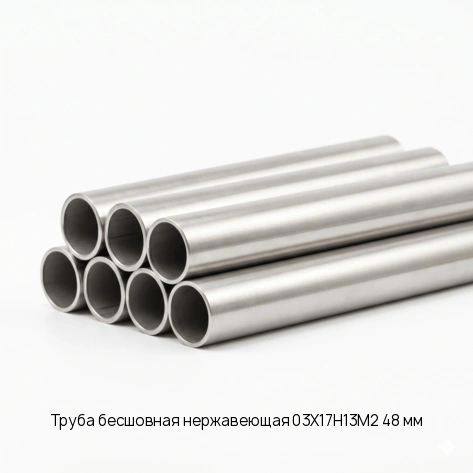 Труба бесшовная нержавеющая 03Х17Н13М2 48 мм