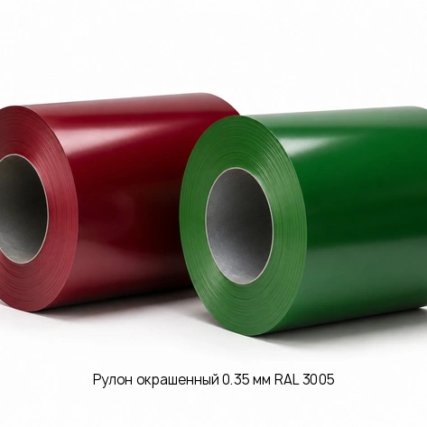 Рулон окрашенный 0.35 мм RAL 3005