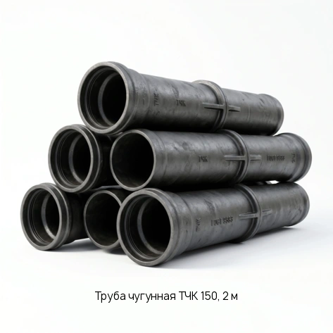 Труба чугунная ТЧК 150, 2 м