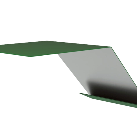 Планка карнизная 75х70х2000 RAL 6005 (зеленый мох) полимерное покрытие