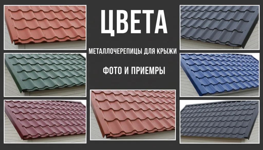 Цвета металлочерепицы для крыши фото и примеры